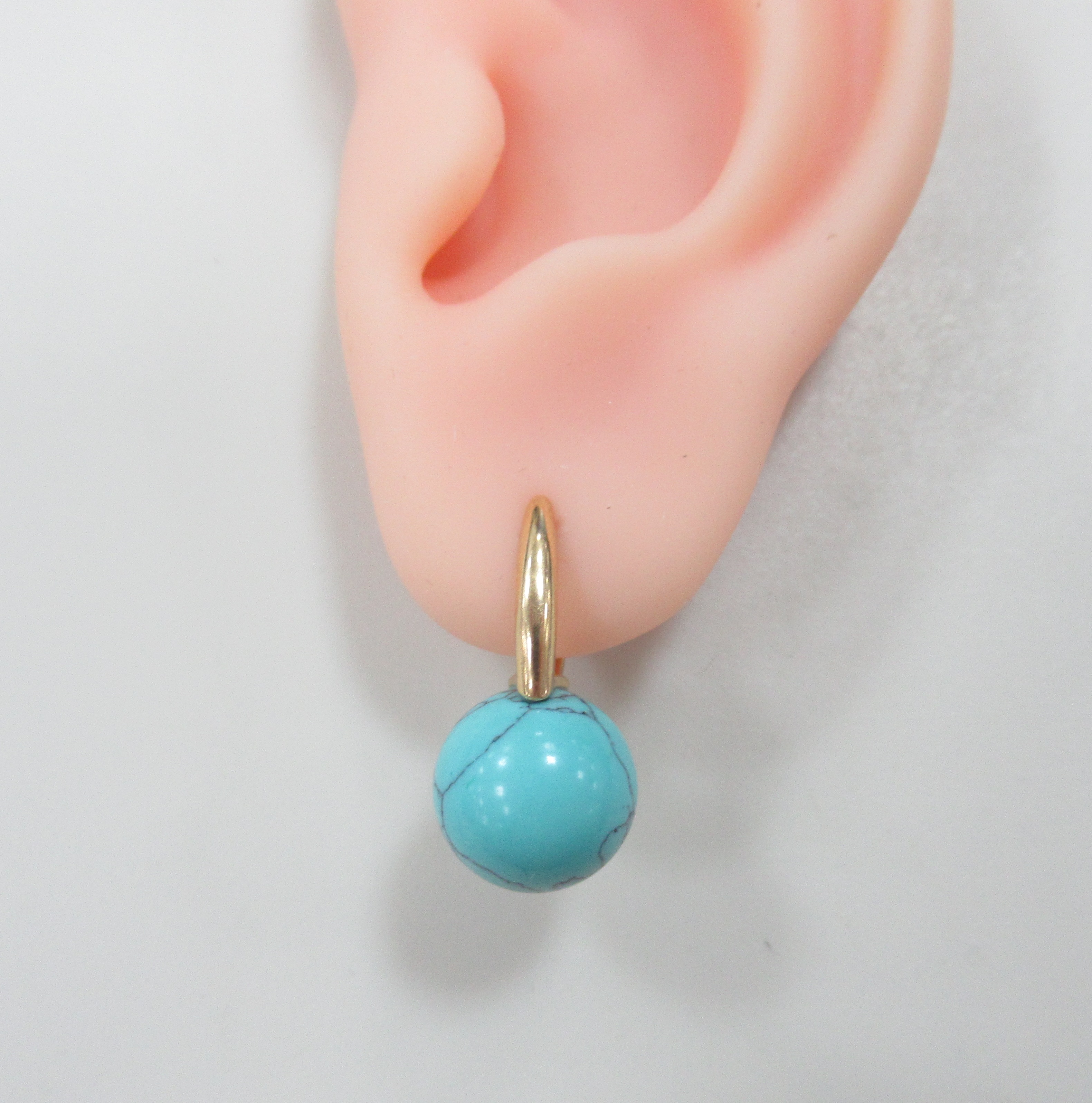 Серебряные серьги с бирюзой